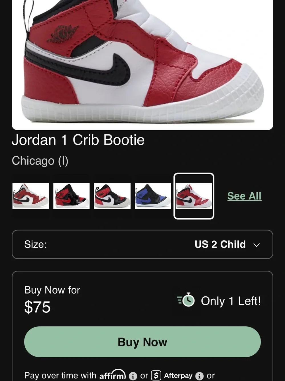 Jordan Baby High-Top Sneakers in White, Red & Black